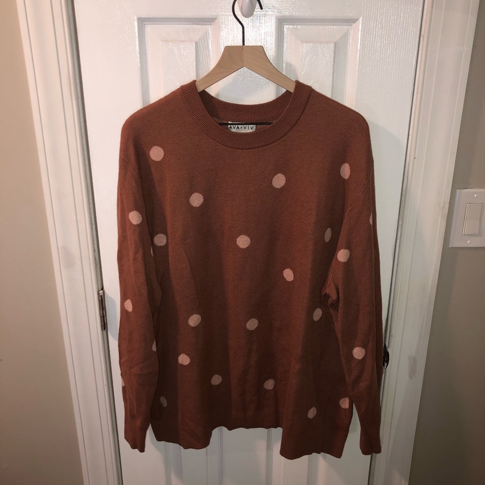 Ava & Viv Polka Dot Sweater
